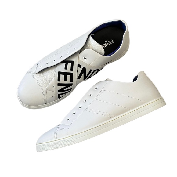 Fendi Other - Fendi Men’s Logo-Strap Low-Top Sneakers size 9 UK White